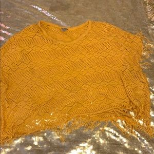 Orange Knit Sweater Top